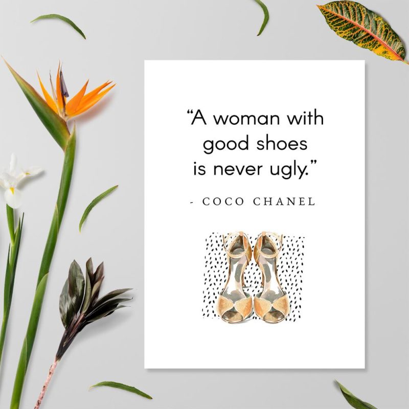 Plakat Coco Chanel do salonu - Good shoes