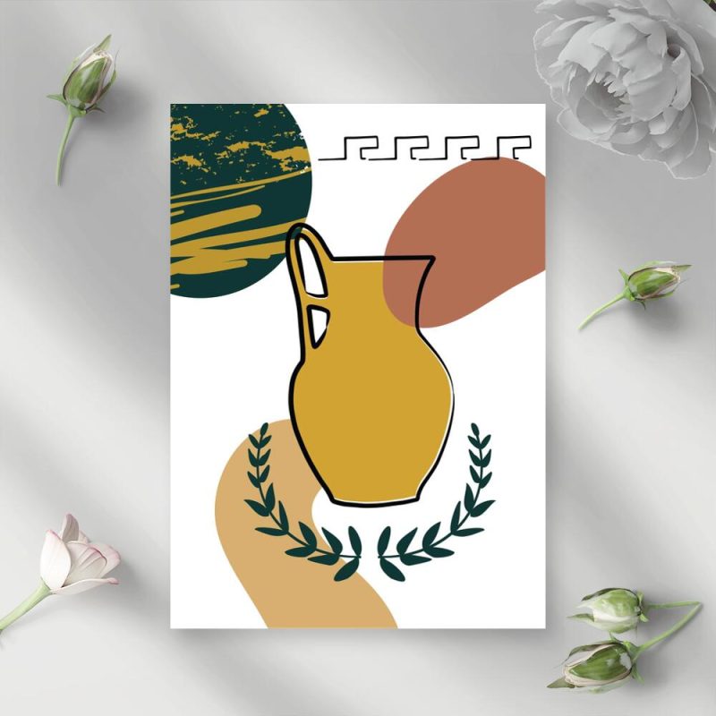 Plakat z ornamentem i wieńcem Plakat z ornamentem i wieńcem