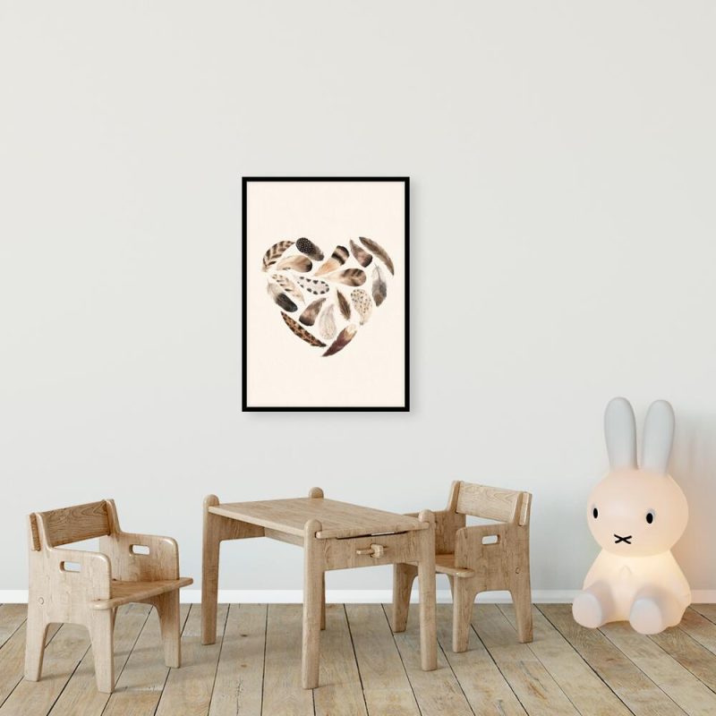 Plakat z motywem piór do pokoju przedszkolaka Plakat z motywem piór do pokoju przedszkolaka