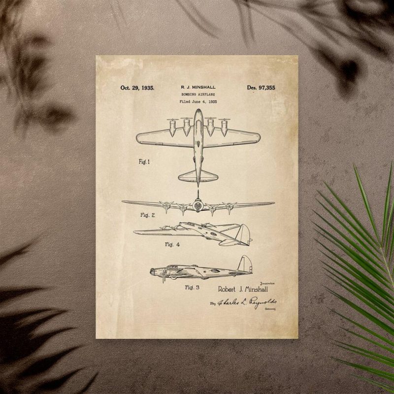 Poster ze starym bombowcem Poster ze starym bombowcem