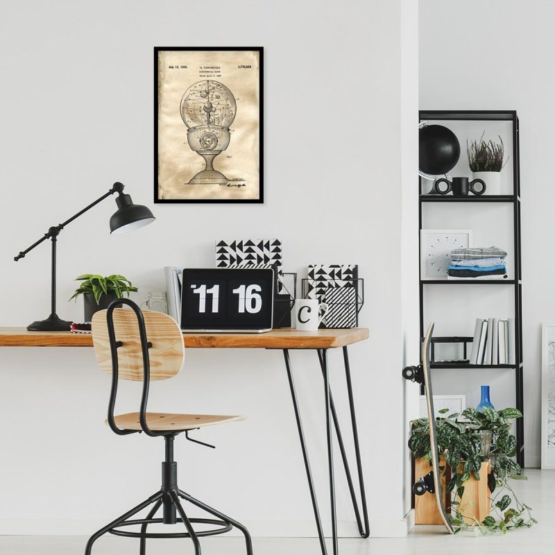 Plakat z rysunkiem patentowym - Zegar do salonu
