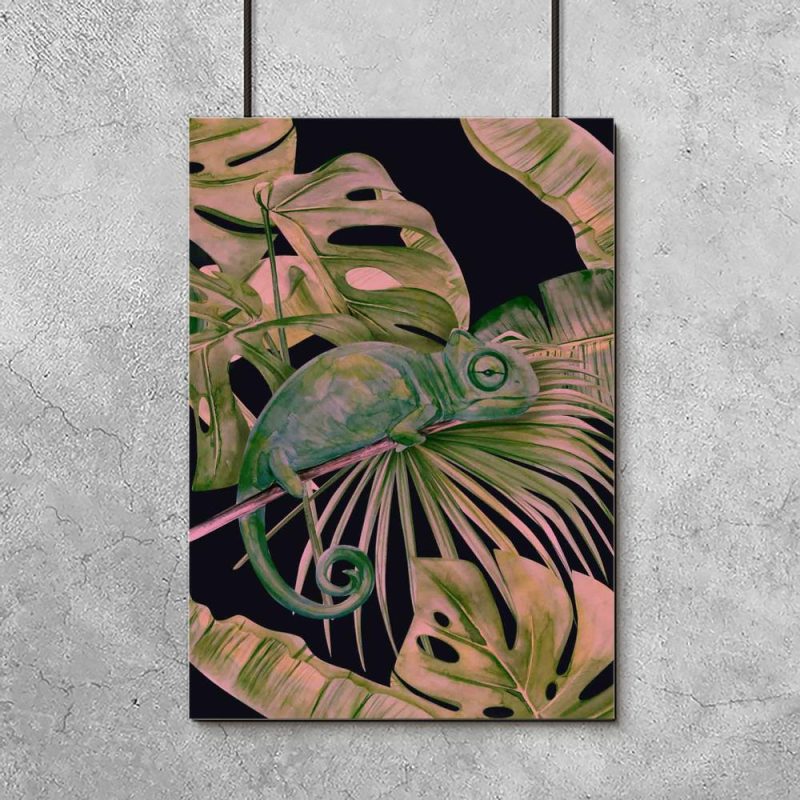 plakat z tropikalną roślinnością plakat z tropikalną roślinnością