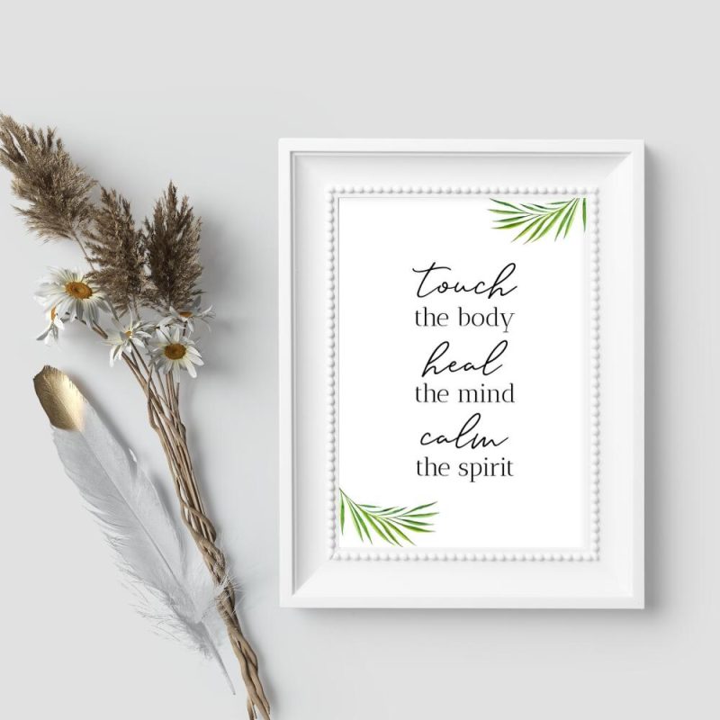 Plakat do gabinetu fizjoterapii – Touch the body Plakat do gabinetu fizjoterapii - Touch the body