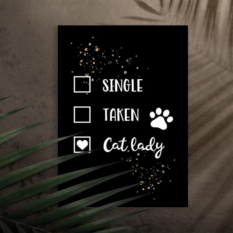 Plakat – Cat lady na przedpokój Plakat - Cat lady na przedpokój