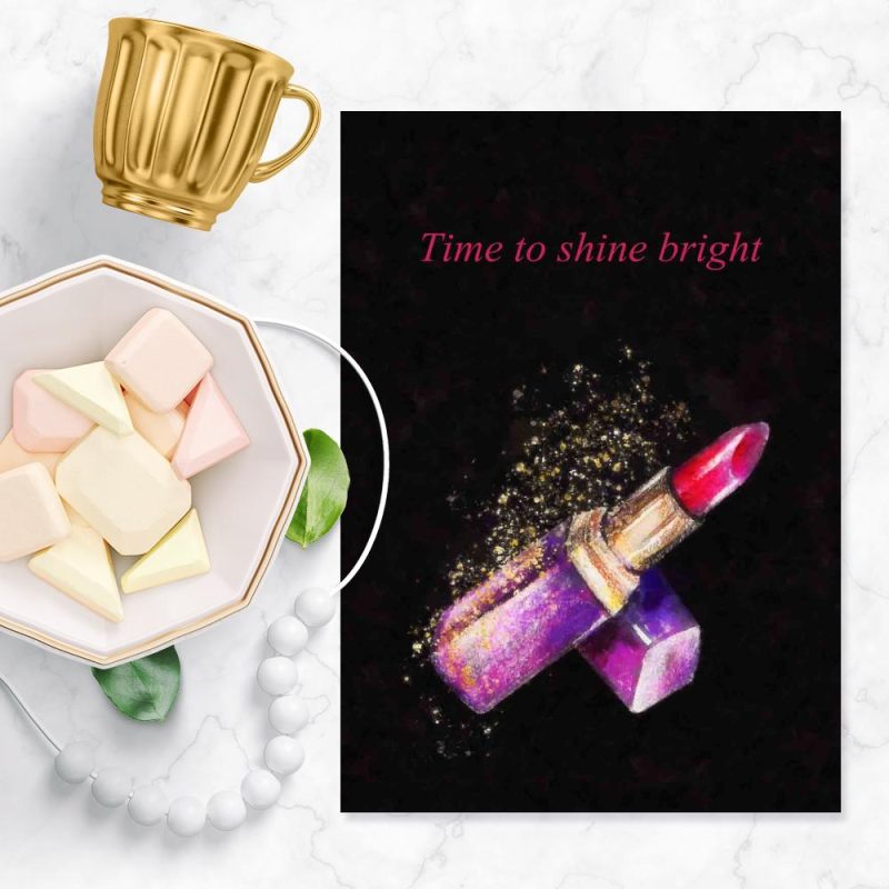 Plakat z motywem pomadki do gabinetu kosmetycznego Plakat z motywem pomadki do gabinetu kosmetycznego