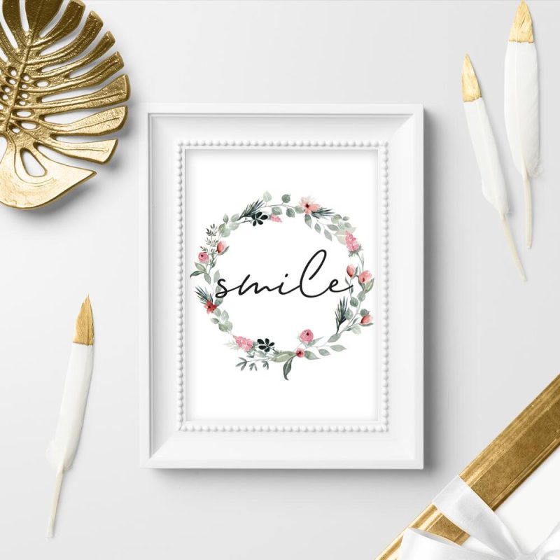 Plakat z napisem – Uśmiech do sypialni Plakat z napisem - Uśmiech do sypialni