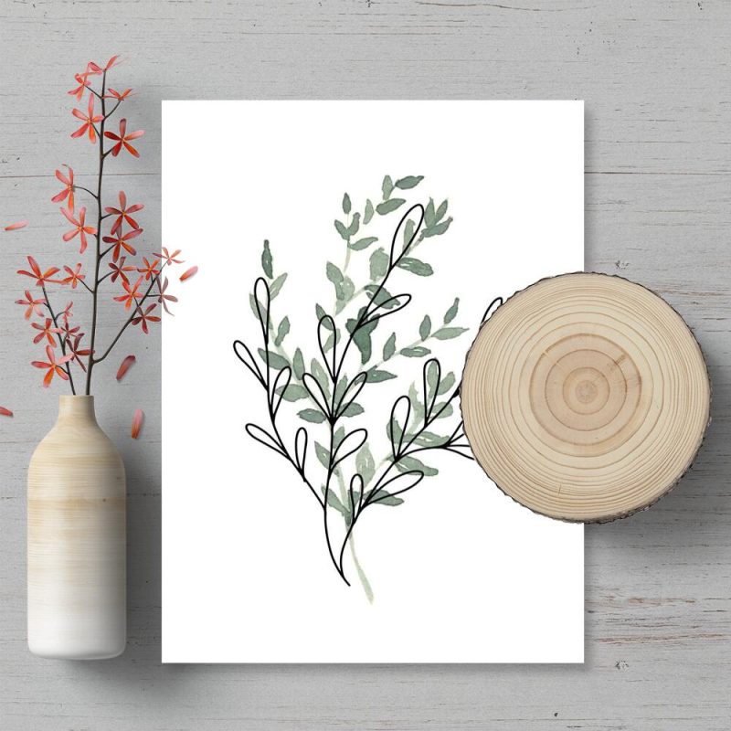 Plakat z bukszpanem do przedpokoju Plakat z bukszpanem do przedpokoju