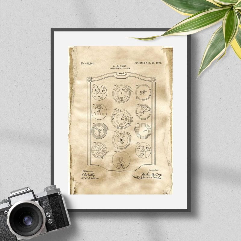 Poster z zegarem planetarnym Poster z zegarem planetarnym