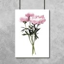 plakat minimalistyczny z kilkoma kwiatami