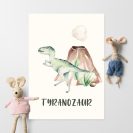 Plakat dla przedszkolaka - Tyranozaur