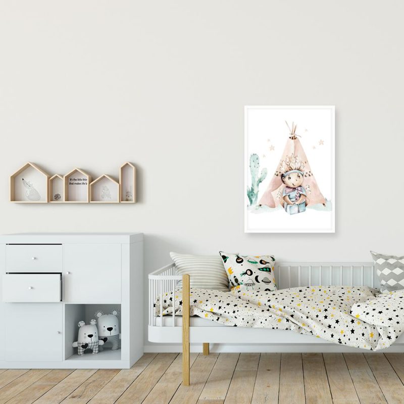 Plakat z wesołym Indianinem dla chłopca Plakat z wesołym Indianinem dla chłopca