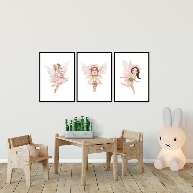 Trzy plakaty z wróżkami dla dzieci Trzy plakaty z wróżkami dla dzieci