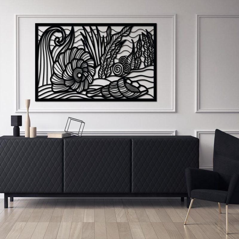 Trójwymiarowa dekoracja ścienna z podwodnym światem Trójwymiarowa dekoracja ścienna z podwodnym światem