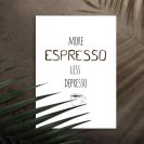 plakat brązowy o espresso