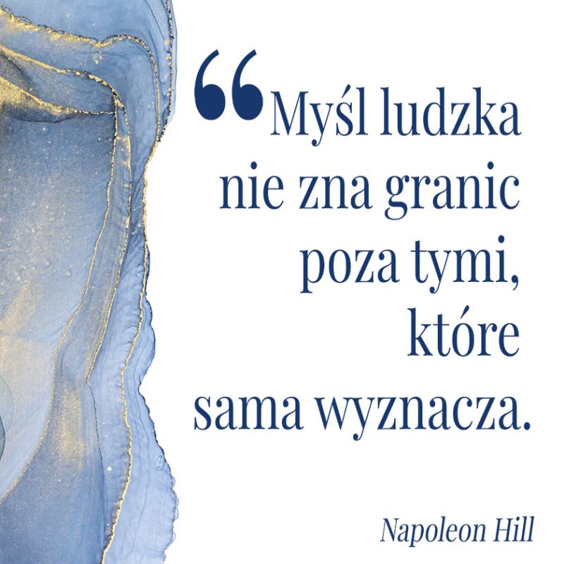 Plakat z sentencją o myśleniu człowieka do salonu