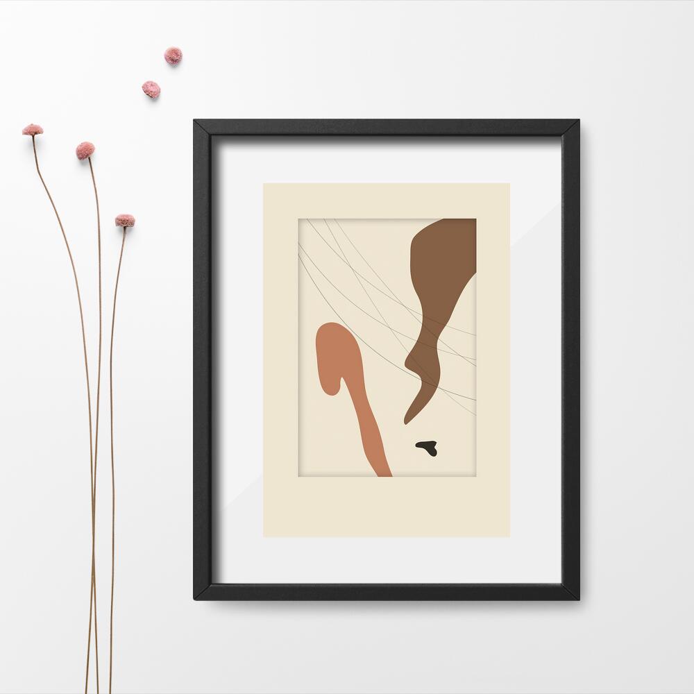 Plakat z abstrakcyjnymi kleksami do powieszenia w salonie