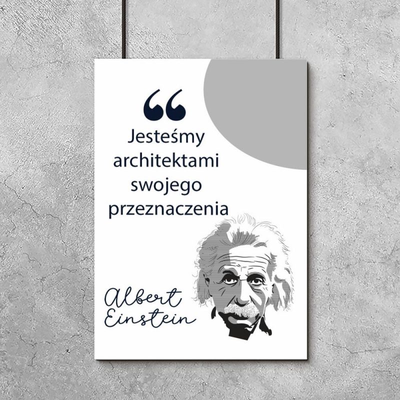 Plakat do oprawienia ze słowami Alberta Einsteina