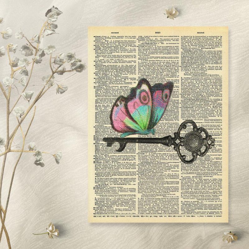 Plakat literackie grafiki motyl