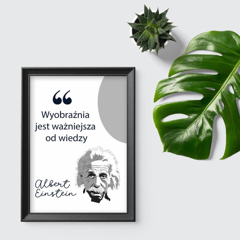 Plakat z cytatem Einsteina