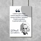 Plakat z portretem i cytatem Einsteina