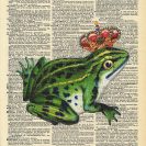 Plakat z żabą w koronie do sypialni