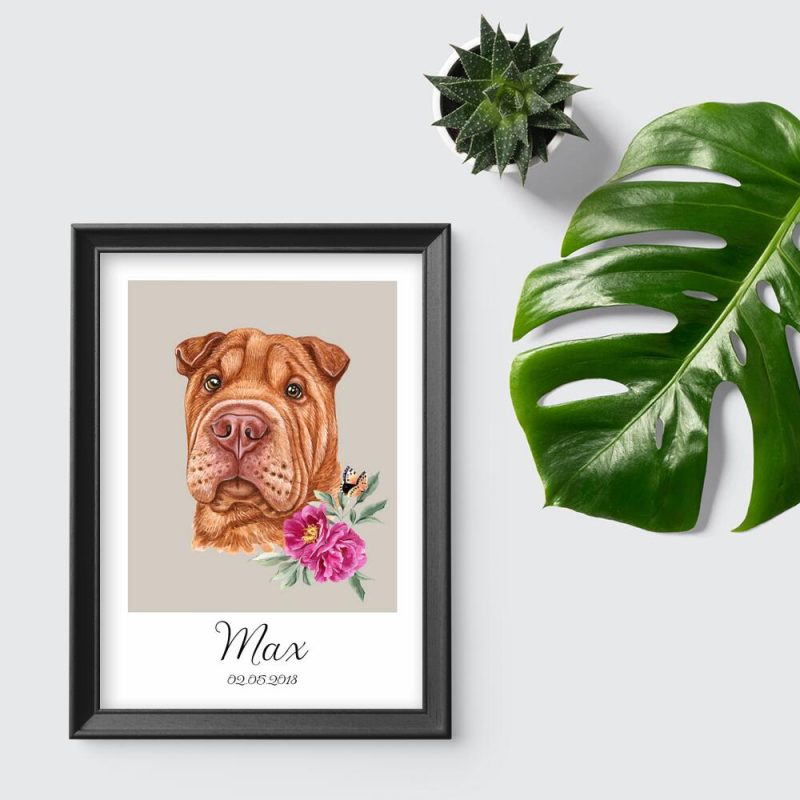 Plakat z motywem psa - portret