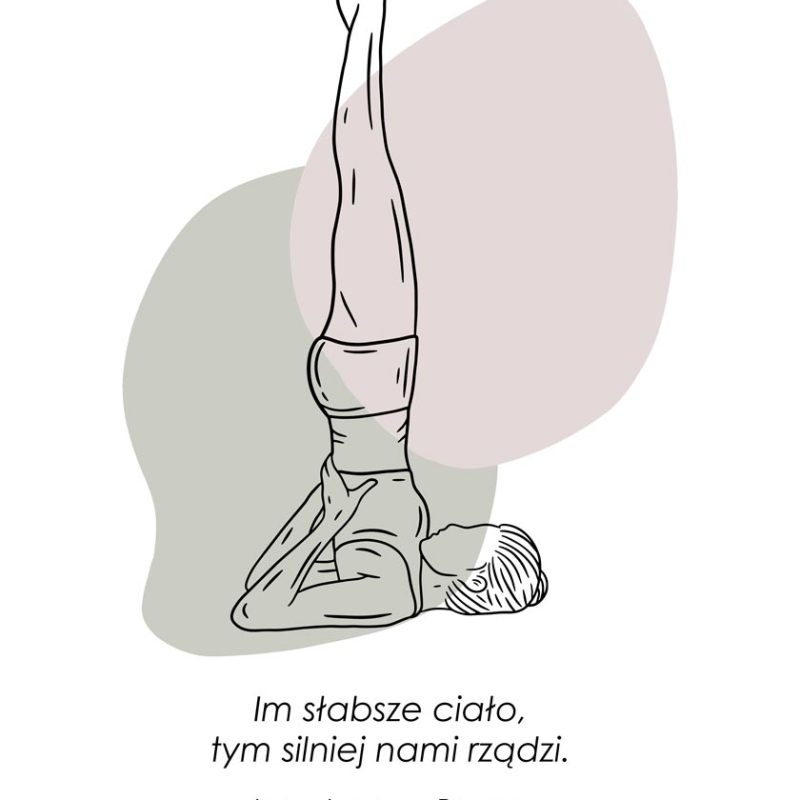 Plakat z dziewczyną joginką Plakat z dziewczyną joginką