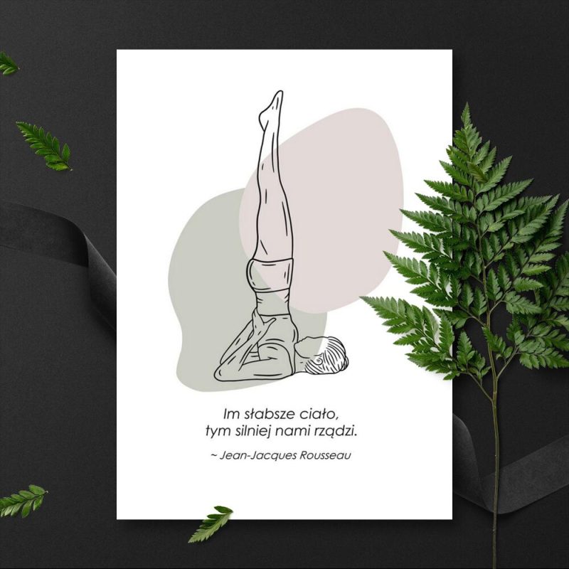 Plakat z figurą jogi Plakat z figurą jogi