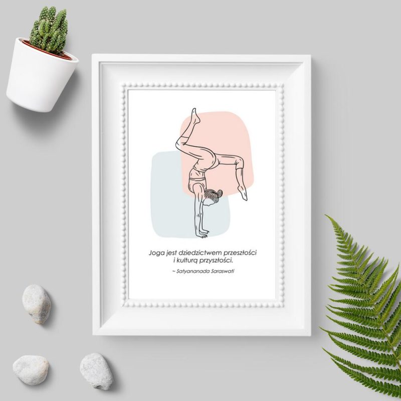 plakat z pozycją jogi plakat z pozycją jogi