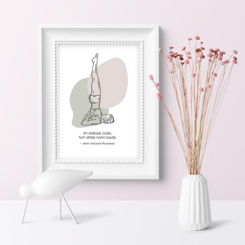 Plakat z pozycją jogi Plakat z pozycją jogi