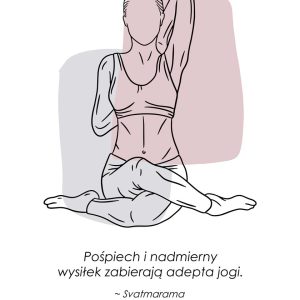 plakat z pozycją jogi