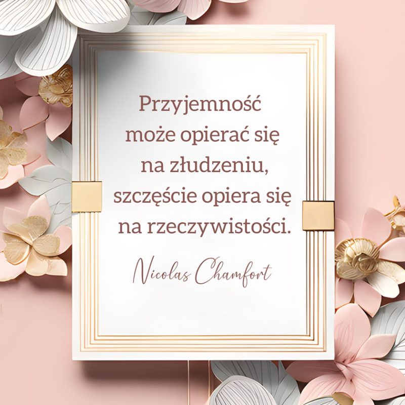 Plakat z sentencją o szczęściu Plakat z sentencją o szczęściu